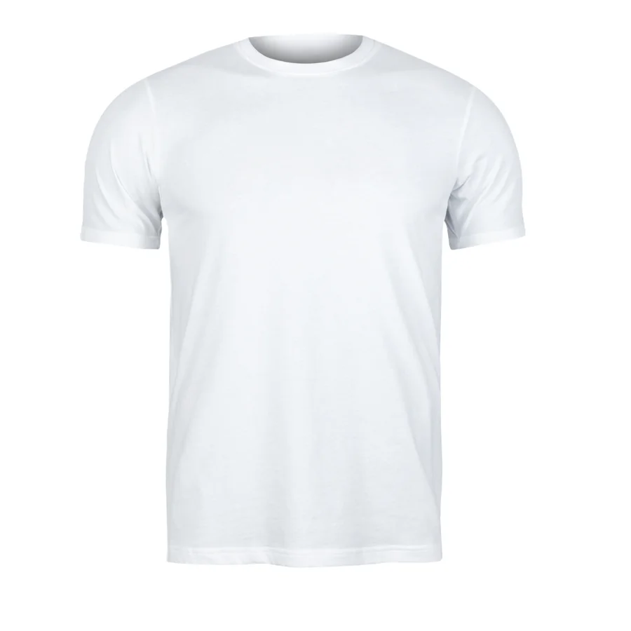 180 GSM white round neck t-shirt